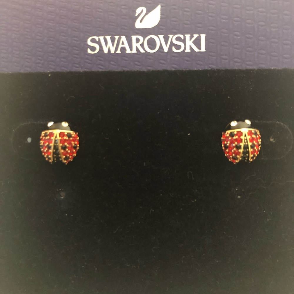Swarovski ladybug earrings